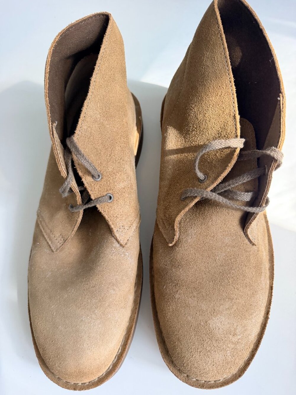 Clarks mens Bushacre 2 Chukka Boot, Taupe, Suede, 10.5 Wide US
